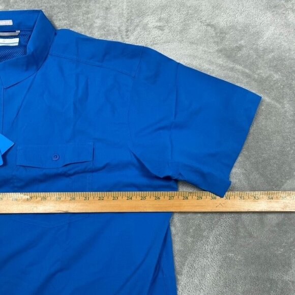 Columbia Mens Omni-Shade Regular Fit Shirt Size XXL Blue New a0045 - Picture 5 of 8